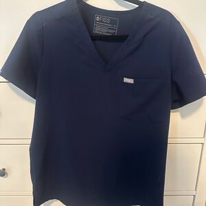 Figs Women's Navy V-Neck Scrub Top